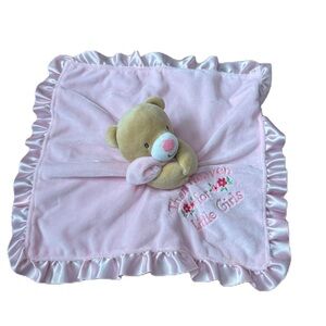 BABY STARTERS Pink Lovey Security Blanket Bear Thank Heaven for Little Girls